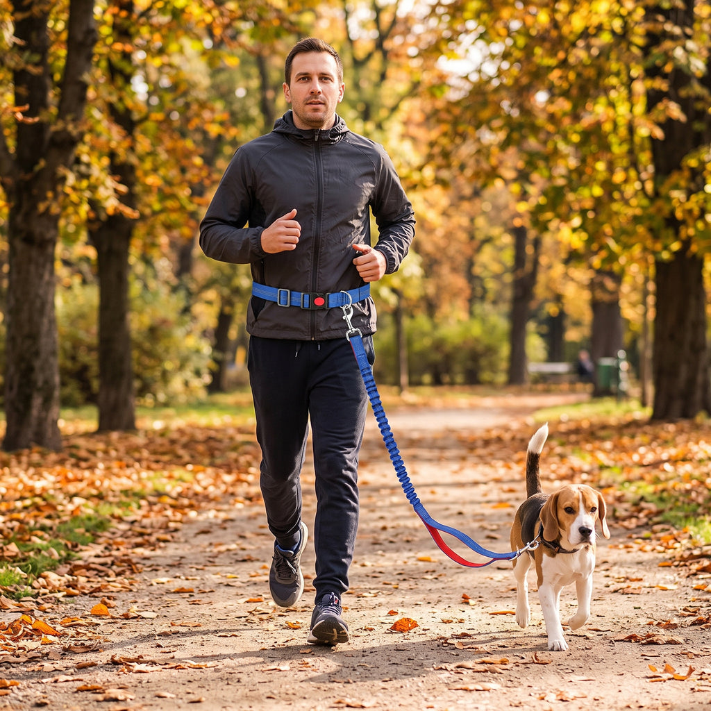 Laisse Mains Libres pour Chien – Ceinture Réglable et Laisse Élastique Le Refuge Félin Canin