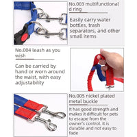 Hand Free Dog Leash for Adjustable Dog Leash Waist Belt Pet Walking Running Jogging Chest Strap Traction Rope Dog Accessories Le Refuge Félin Canin