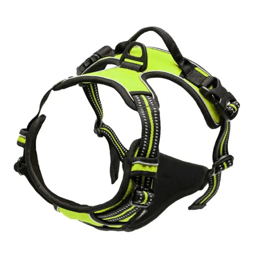 Harnais Anti-Traction Chien – Sans Étranglement, Double Attache & Poignée de Contrôle Le Refuge Félin Canin