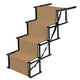 Dog Ramp, Portable for Car, Foldable, Easy to Store, Dog Stairs with Adjustable Steps, Maximum Load 75 kg, Suitable for Senior Dogs, Easy to Clean Le Refuge Félin Canin