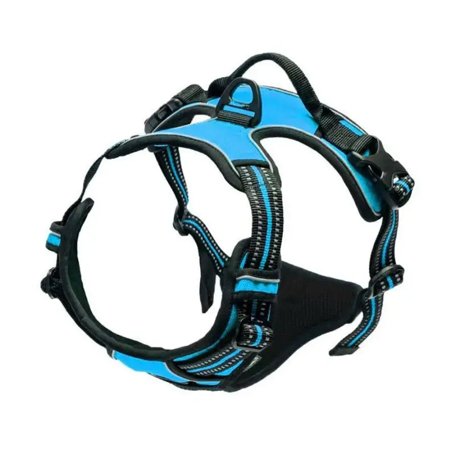 Harnais Anti-Traction Chien – Sans Étranglement, Double Attache & Poignée de Contrôle Le Refuge Félin Canin