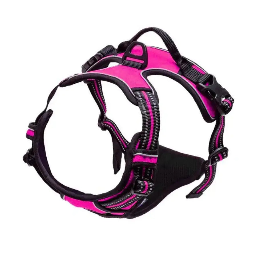 Harnais Anti-Traction Chien – Sans Étranglement, Double Attache & Poignée de Contrôle Le Refuge Félin Canin