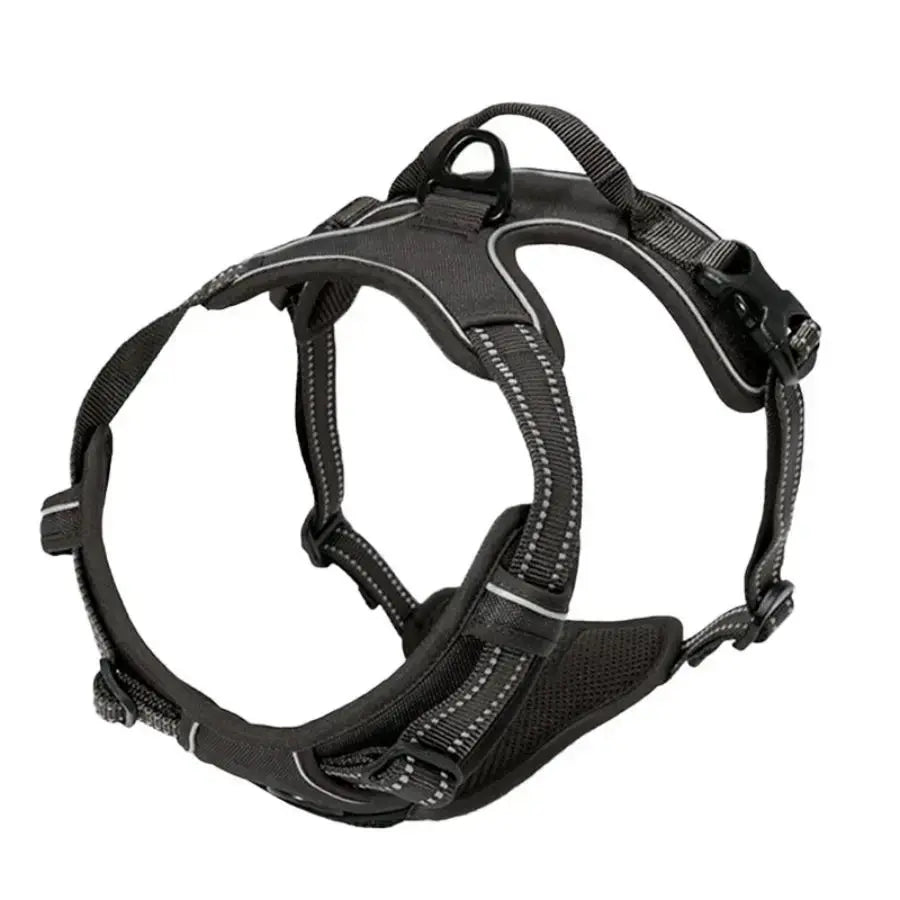 Harnais Anti-Traction Chien – Sans Étranglement, Double Attache & Poignée de Contrôle Le Refuge Félin Canin