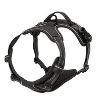 Harnais Anti-Traction Chien – Sans Étranglement, Double Attache & Poignée de Contrôle Le Refuge Félin Canin