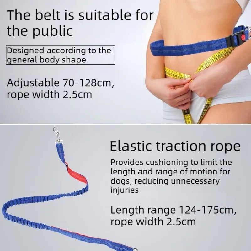 Hand Free Dog Leash for Adjustable Dog Leash Waist Belt Pet Walking Running Jogging Chest Strap Traction Rope Dog Accessories Le Refuge Félin Canin
