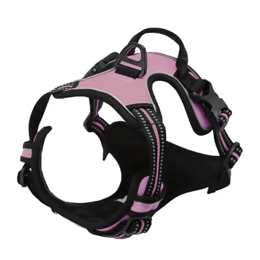 Harnais Anti-Traction Chien – Sans Étranglement, Double Attache & Poignée de Contrôle Le Refuge Félin Canin