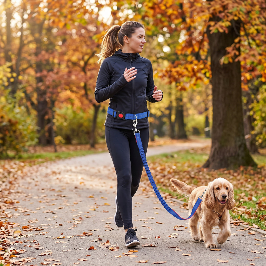 Laisse Mains Libres pour Chien – Ceinture Réglable et Laisse Élastique Le Refuge Félin Canin