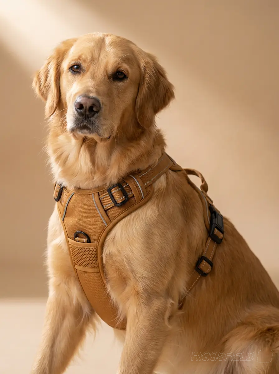 Harnais Anti-Traction Chien – Sans Étranglement, Double Attache & Poignée de Contrôle Le Refuge Félin Canin