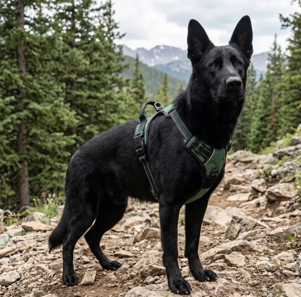Harnais Anti-Traction Chien – Sans Étranglement, Double Attache & Poignée de Contrôle Le Refuge Félin Canin